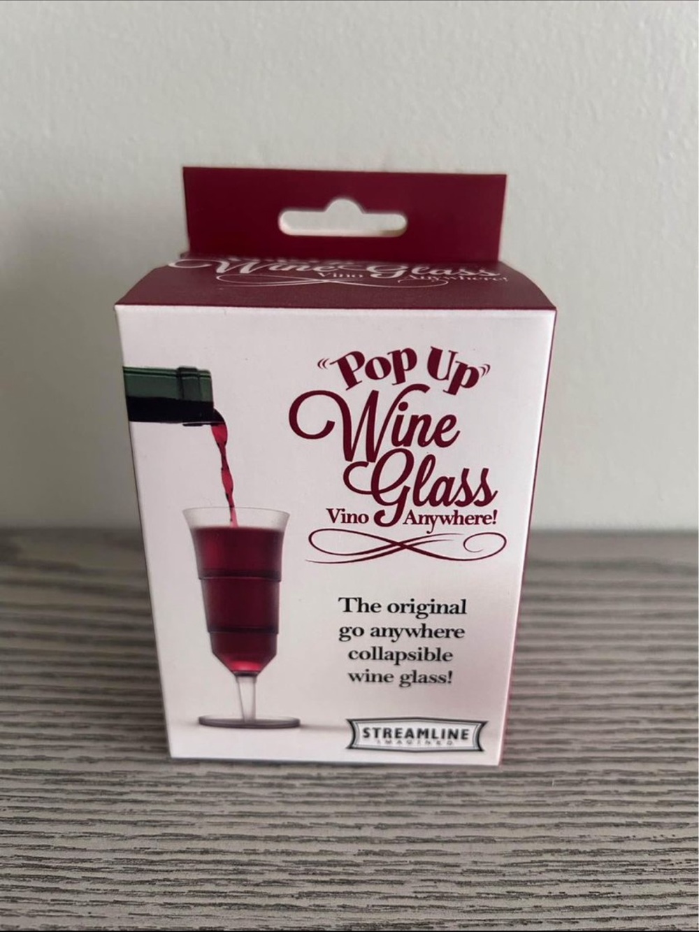 'Pop Up' Collapsible Wine Glass - Red